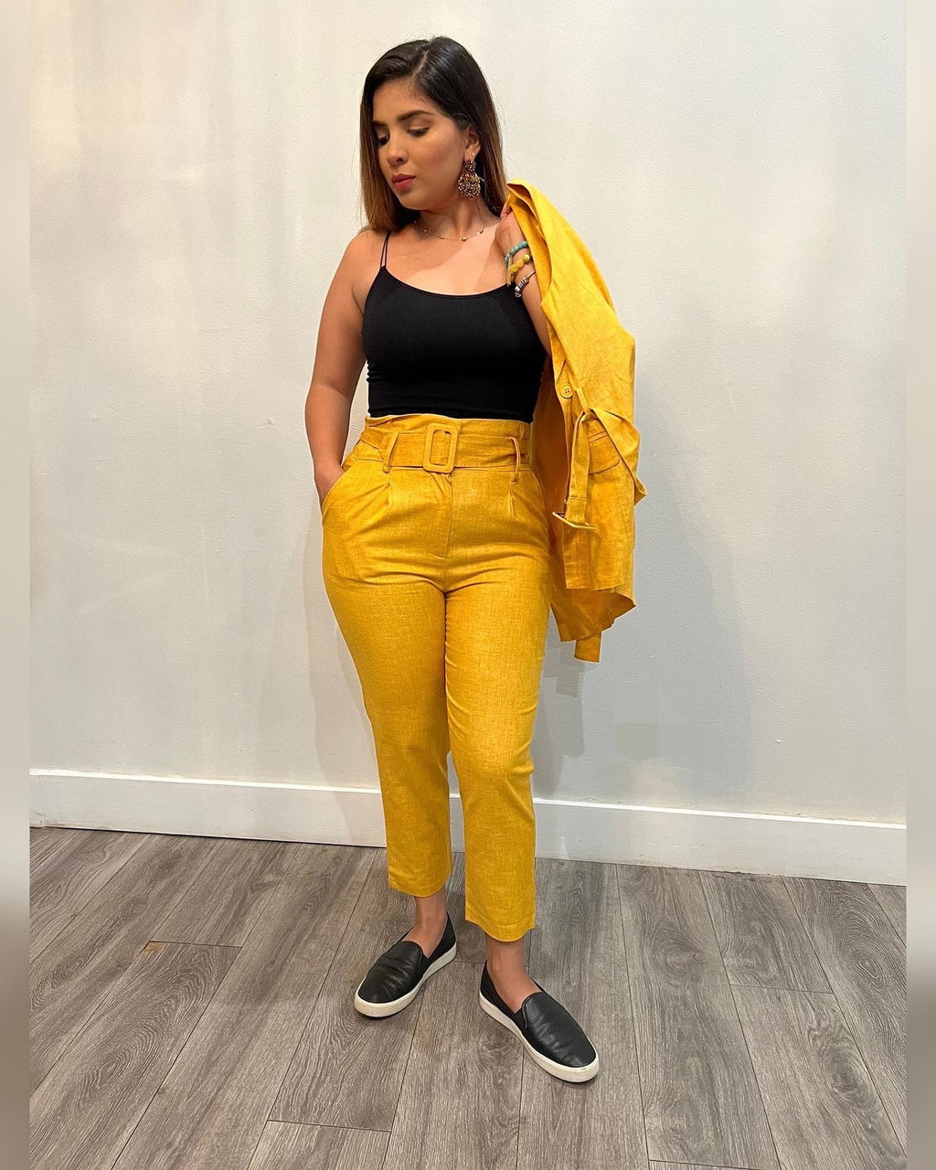 Linen Sun Flower Vest Top