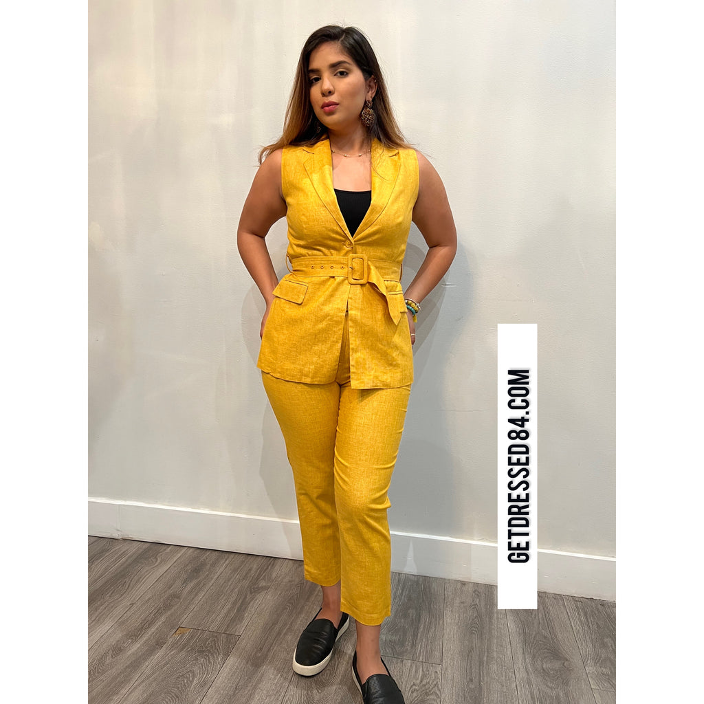 Linen Sun Flower Vest Top