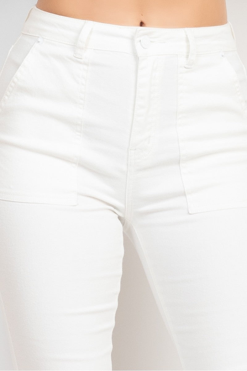 White Bell Bottom Denim Jeans