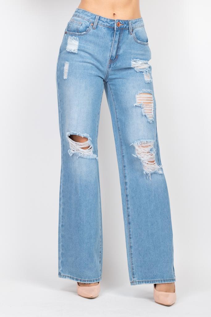 Women Ripped Mom Jean